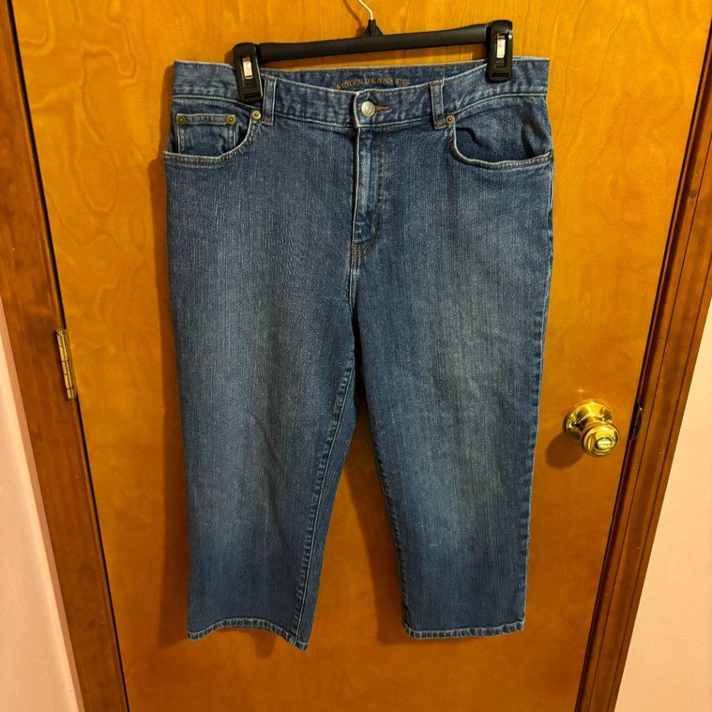 Vintage Ralph Lauren Womens‎ Cropped Denim Jeans Capri Size 10 - Picture 2 of 14